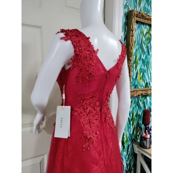 NWOT Baby Online DRESS Red Lace Dress 6 - Picture 6 of 16